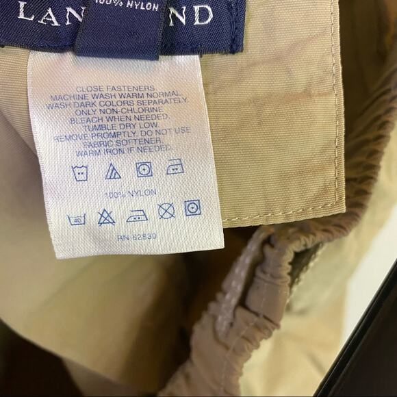 Lands' End Tan 100% Nylon Hiking Active Fishing Pants Size Small - Picture 8 of 8